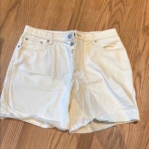 House of Harlow 1960 Cream Jean Shorts